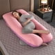 thumbnail image 2 of Almohada para embarazadas, almohada en forma de U desmontable y lavable, cojín grande, almohada de cintura, 2 of 5