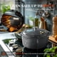 thumbnail image 5 of Libro de cocina Dutch Oven Overmont de hierro fundido esmaltado de 7 litros con tapa, gris, 5 of 7
