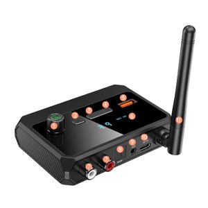 Bothyi - Transmisor De Audio Receptor Con Perilla Para Altavoces Computadoras Sistema De Audio Para El Hogar