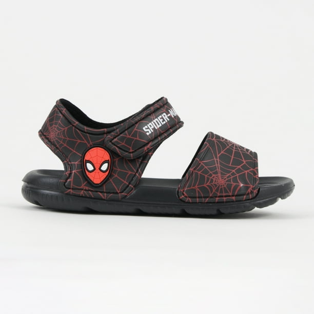 Sandalia Niño Negro Cabeza Spiderman Marvel