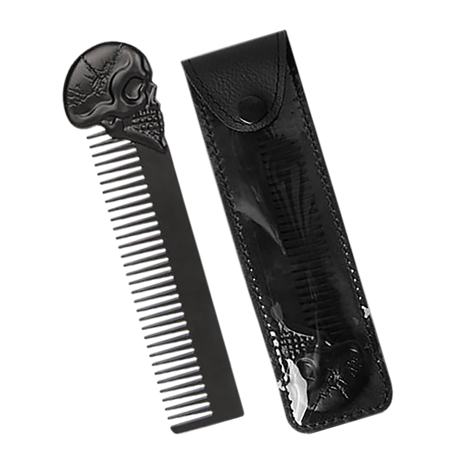 Magideal - Para Barba Para Hombre, Suaves, Plantilla Para Forma A La Barba, De Bolsillo Para El Cabellero, Herramienta Para Recortar , Negro