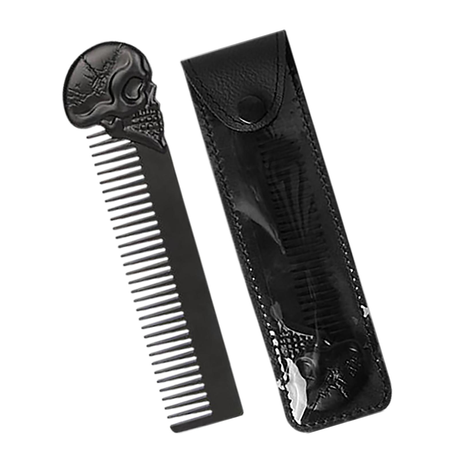 Magideal - Para Barba Para Hombre, Suaves, Plantilla Para Forma A La Barba, De Bolsillo Para El Cabellero, Herramienta Para Recortar , Negro