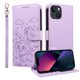 thumbnail image 4 of Funda Cartera para iPhone 14 Perro Cachorro Grabado con Tarjetas Soporte Correa Morado, 4 of 6