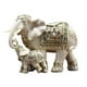thumbnail image 2 of Estatuas De La Familia De Elefantes Figuras De Pie Para El Hogar Cocina Comedor Lindo Blanco, 2 of 3