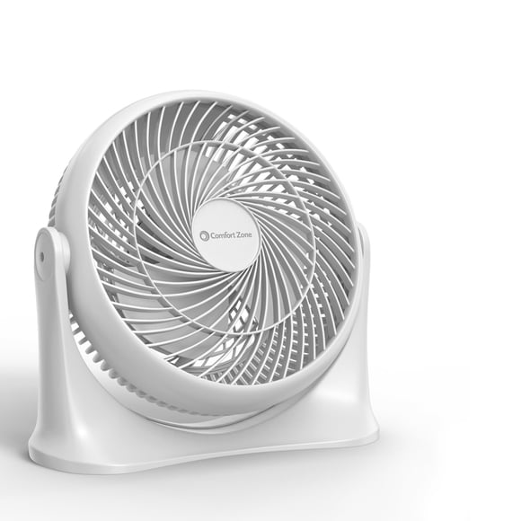 Ventilador de mesa Comfort Zone de 11" de alta velocidad, 3 velocidades e inclinación ajustable