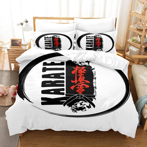ed Kyokushin Karate Bedding Set Boys Girls Duvet Cover Pillowcase Bed Kids Adult Home Textileextile