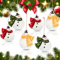 Xusx111 - 6 Piezas Rústico Metal Muñecos De Nieve Ornamento Navidad Colgando Ornamento Vintage Retro Árbol De Navidad Muñeco De Nieve Decoración Granja Muñeca Muñeco De Nieve Colgando (10 * 9 Cm)