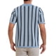 thumbnail image 3 of INSPIRE CHIC Polo de Punto a Rayas para Hombre de Verano con Mangas Cortas y Botones Abajo Camisas Polo de Jacquard XL Azul Claro, 3 of 6