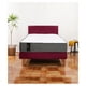 thumbnail image 1 of Cama Europea Zen Best 1.5 Plaza Colchon Resortes Base Dividida + Respaldo Tela Burdeo, 1 of 7