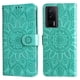 thumbnail image 1 of Funda tipo cartera FOXDOCK para Xiaomi Poco F5 Pro , diseño girasol en relieve, cuero PU, cierre magnético, soporte y tarjetero, 1 of 5