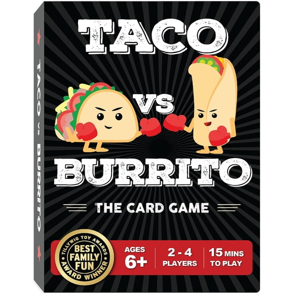 Juego de mesa Taco vs Burrito Family Kids 6-12 años con tarjetas
