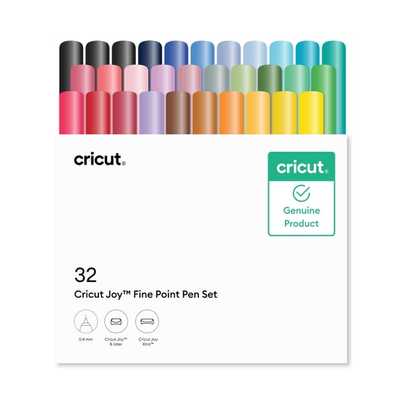Juego de bolígrafos Cricut Joy™ de punta fina de 0,4 mm (32 quilates) a base de agua