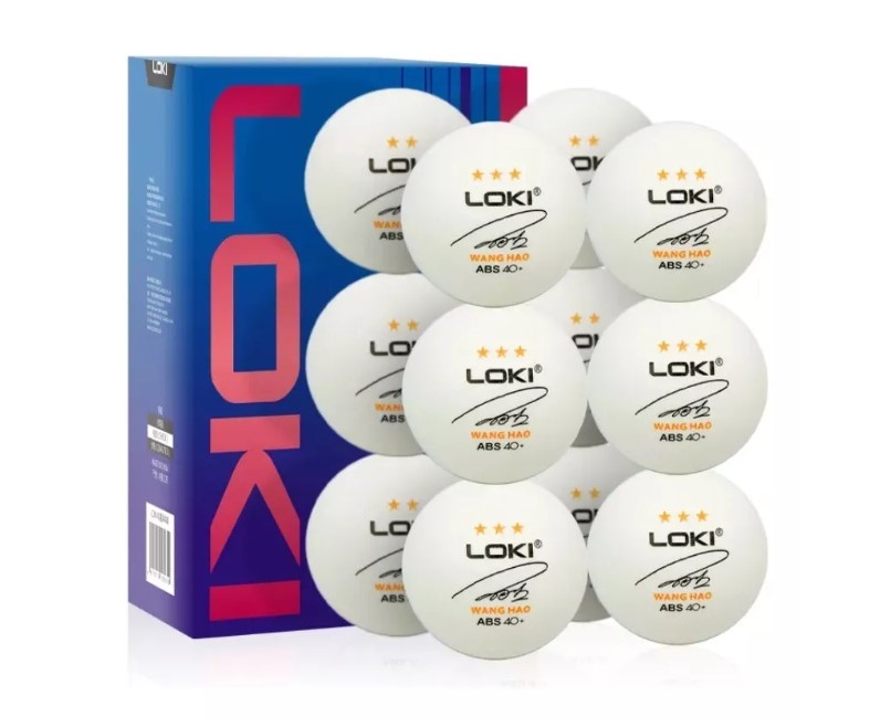 Set 12 Pelotas Ping Pong Pro 3 Estrellas Abs 40+ Loki