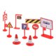 thumbnail image 1 of 9pcs roadblock se?al de tráfico playset juguete tráfico conocimiento del tráfico aprendizaje rojo, 1 of 5