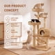 thumbnail image 2 of Madera Cat Tree XFWKUTPE 55 para gatos de interior con rascador, 2 of 9