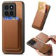 thumbnail image 1 of Funda de Cuero Magnética con Tarjetero para Xiaomi 14 Cubierta Delgada Marrón, 1 of 5