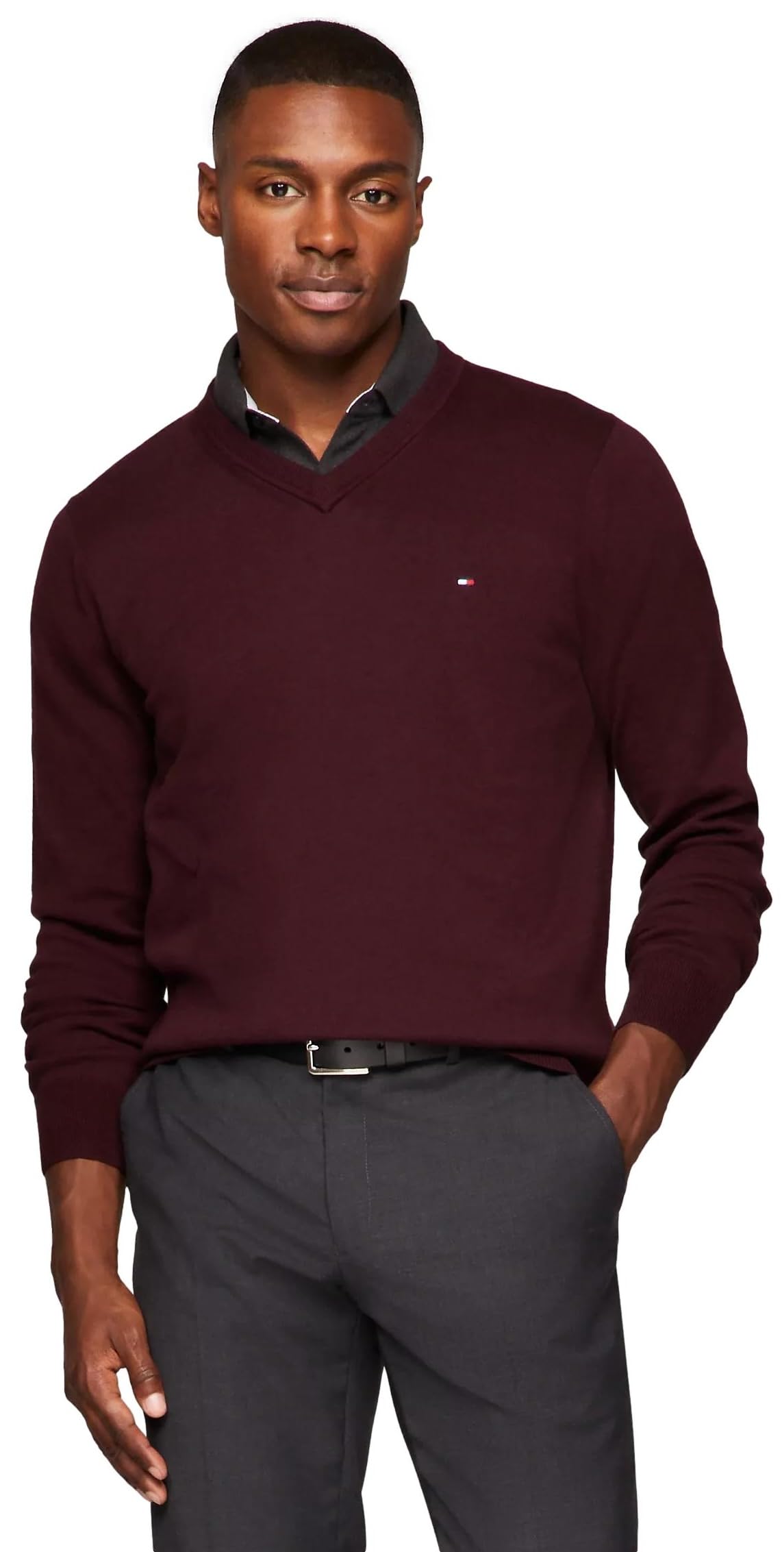 Jersey Tommy Hilfiger Colección 2024 Con Cuello En V Para Hombre