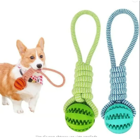 Genérico - Pelota De Goma Con Cuerda Para Perro