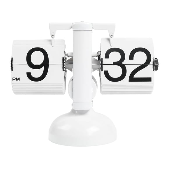 Reloj de escritorio Mooas Retro Flip 21x10x16 cm Blanco