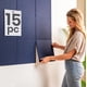 thumbnail image 2 of Azulejos de pared de fieltro WallHero, 15 unidades, 150 x 150 cm, color azul, para oficina, 2 of 8