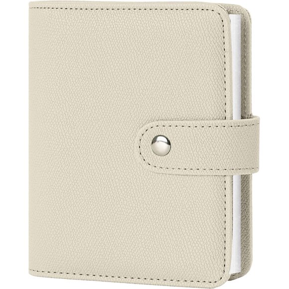 Vienrose 4x6 Small Photo Album Faux Leather 32 Pockets Beige
