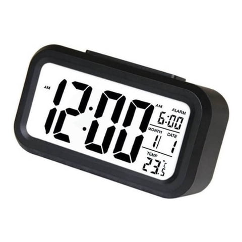 Genérico - Reloj Despertador Led Temperatura Alarma Color Negro