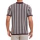 thumbnail image 3 of INSPIRE CHIC Polo de Punto a Rayas para Hombre de Verano con Mangas Cortas y Botones Abajo Camisas Polo de Jacquard XL Marrón Claro, 3 of 6