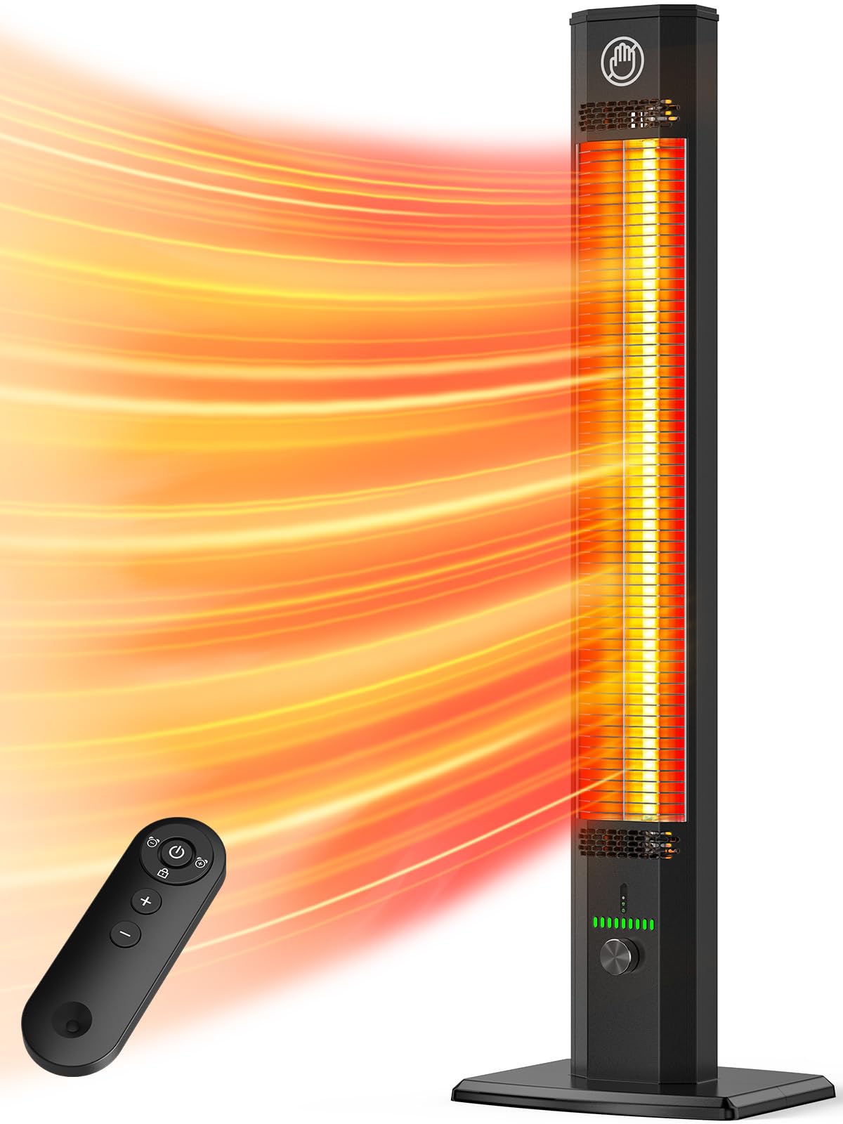 Calentador De Exterior Balko De 42 Pulgadas, 9 Niveles De Calor Y Temporizador De 540 Minutos, Bloqueo De Seguridad Para Niños,