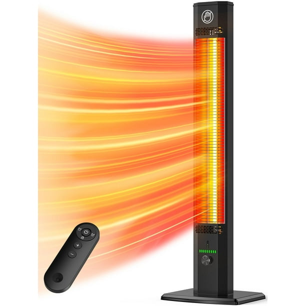 Calentador de exterior Balko de 42 pulgadas, 9 niveles de calor y temporizador de 540 minutos, bloqueo de seguridad para niños,