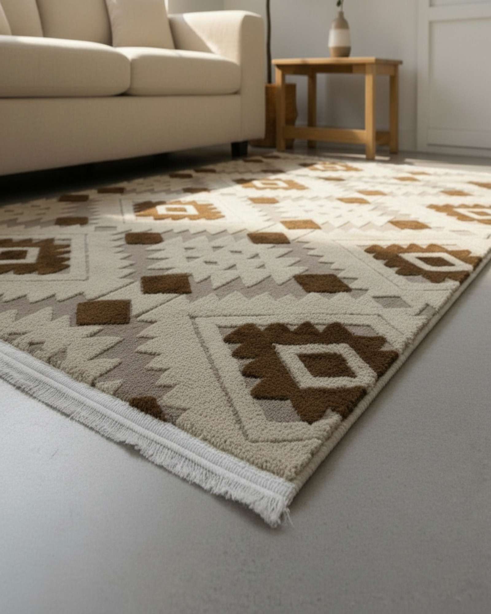 Feiya - Alfombra Texturizada Diseño Jacquard Antideslizante 180X200 Cm A05