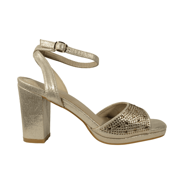 SANDALIAS DE FIESTA BONNY FRANCO DORADO MUJER | 384-0891 - Talla 40