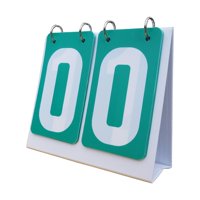 Magideal - Marcador Deportivo Contador De Puntuación 2 Dígitos Puntuación Manual Portátil Tarjetas Volteadas Tablero De Puntuación Tablero De Puntuación Con Núme Verde