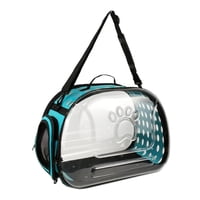 Magideal - Bolsa Portátil Para Llevar Gatos, Bolsa De Burbujas Para Mascotas, Bolso De Mano, Caseta De Transporte Transparente Para Perros Pequeños Y Medianos, V , Azul L