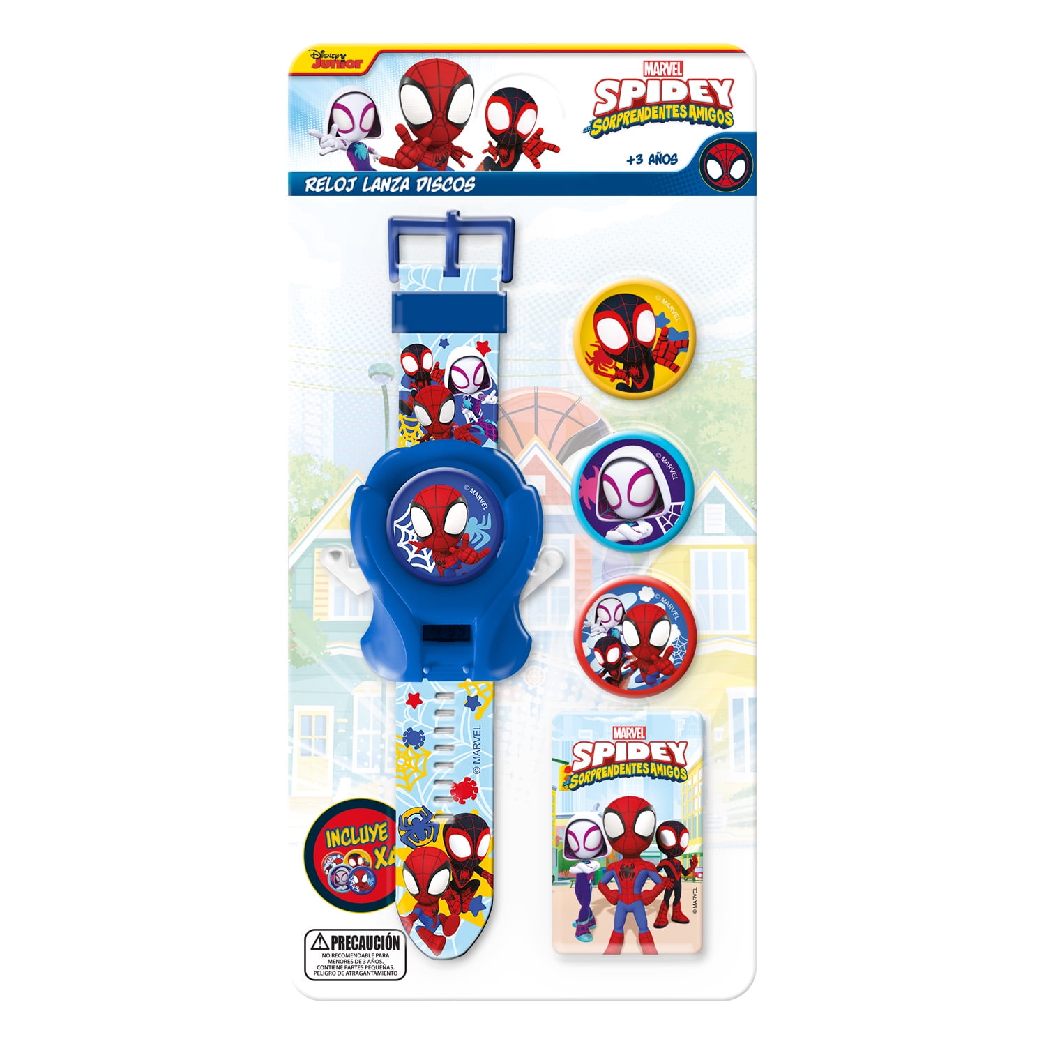 Reloj Lanzador De Discos Spidey Marvel
