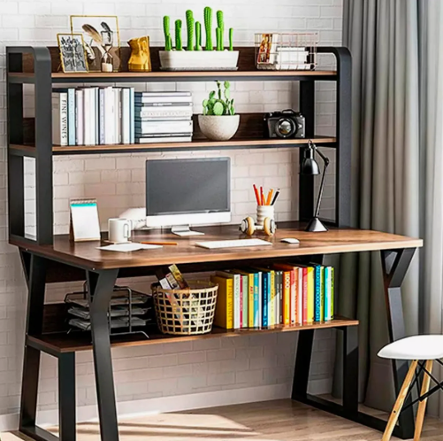 A22 - Escritorio Moderno Con Repisas 147X120X60X72