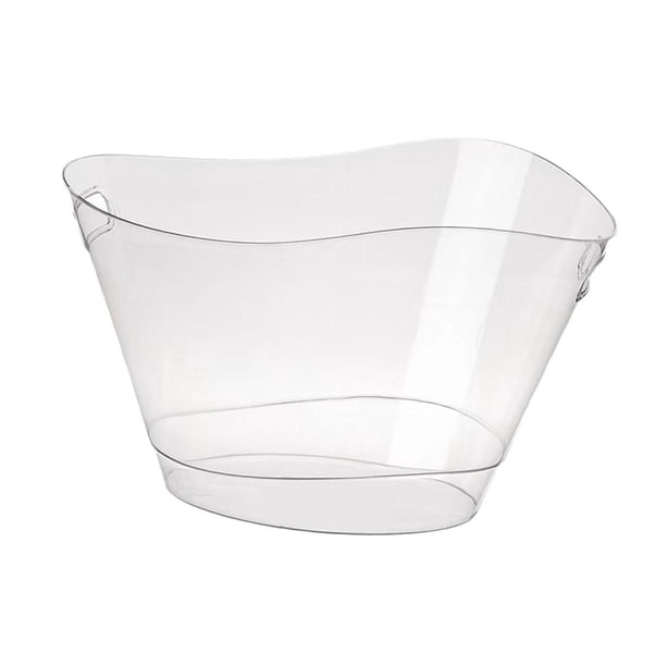 Bañera de hielo bañera bañera portátil de fiesta gran capacidad recipiente de enfriamiento transparente de cerveza cubo de vino para fiestas de bar en