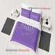 thumbnail image 1 of Purple Background IUIN Letter Design with Handwritten Signature Pattern Three-Piece Set Soft And Comfortable bedding, 1 of 1