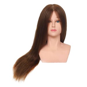 Ioensy - Cabeza De Entrenamiento Para El Cabello Cabeza De Maniquí Para Peluquería Para Cosmetología Trenza Marrón
