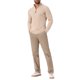 thumbnail image 2 of INSPIRE CHIC Suéter de Cuello Alto con Cremallera para Hombre, Cuello Simulado, Polo de Punto L Beige, 2 of 6