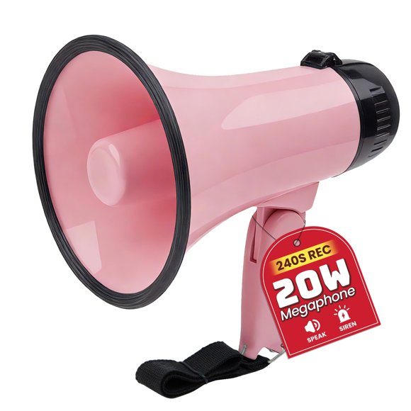 Megáfono MyMealivos 20 W 240 s Grabación Rosa 14 x 22 cm