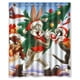 thumbnail image 1 of Cortina de ducha navideña de Looney Tunes con ganchos, tamaño 60 x 72 pulgadas, 1 of 3