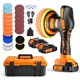 thumbnail image 1 of Kit Pulidor de Autos Inalámbrico CORANEX de 8 Velocidades | Larga Duración | Kit Completo de 28 Piezas | Estuche Rígido | Para Encerado, Pulido y Eliminación de Rayones | Ideal para Autos, RV y Botes, 1 of 5