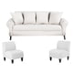 thumbnail image 1 of Sofa Lua 3 Cuerpos Más 2 Poltronas Felpa Crudo, 1 of 5