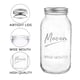 thumbnail image 3 of Mason Jar Galssmagic de boca ancha de 1,9 L (64 oz) x3 con tapa hermética, 3 of 6