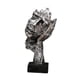 thumbnail image 4 of Escultura Abstracta De Cara, Adorno De Mesa Novedoso Para Estante, Entrada, Dormitorio, Plata, 4 of 5