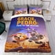 thumbnail image 4 of Gracie y Pedro Conjunto de sábanas temático, trío de piezas, cómodo y amigable con la piel, diseño único, regalo de decoración para el hogar para familiares, amigos y fans,173cm *218cm, 4 of 6