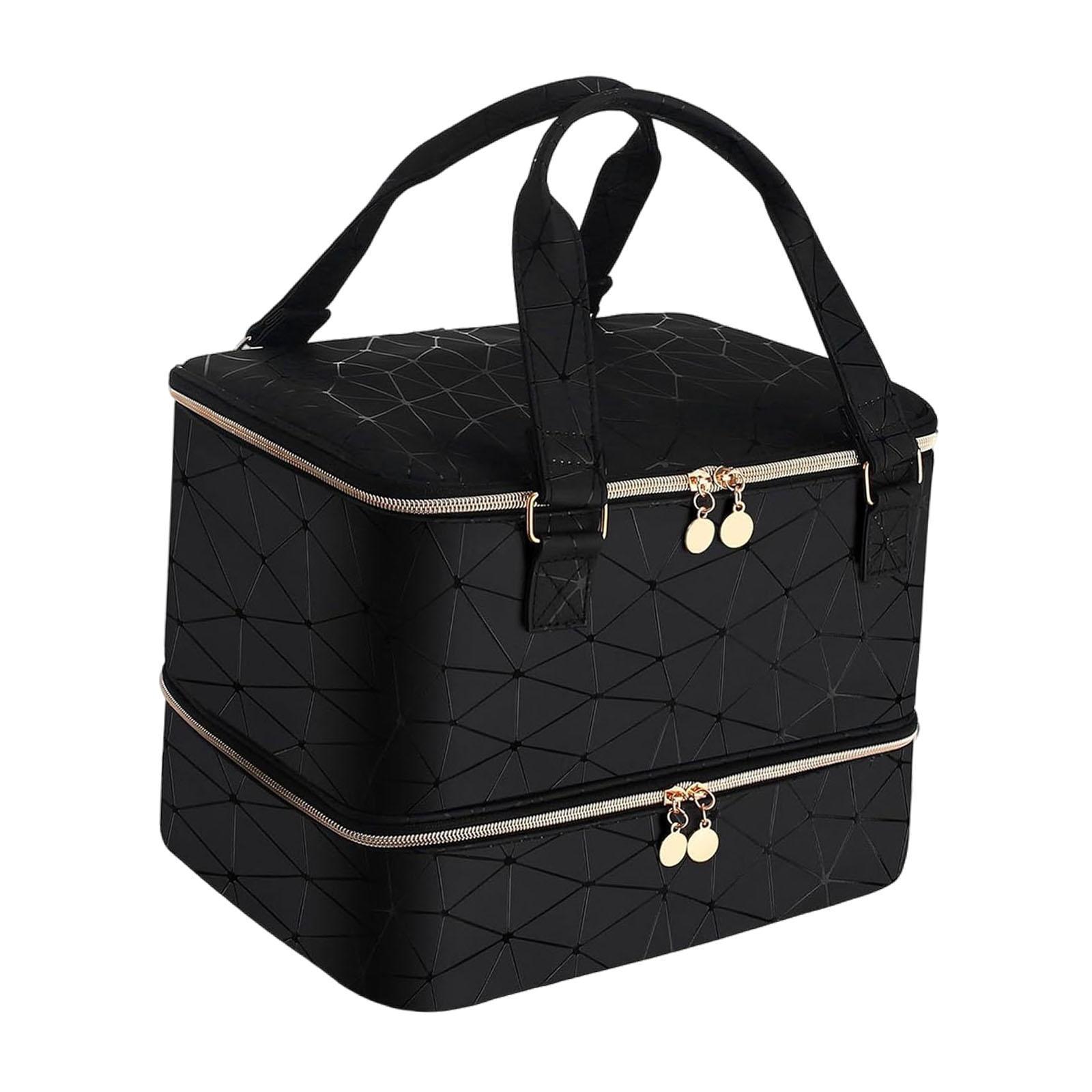 Magideal - Pollo De Uñas Con Bolsillo De Uñas Secador De Uñas Pu Cuero Impermeable Kits De Uñas De Arte De Uñas Organizador Sostenga 40 Botellas Para Interiores