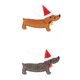thumbnail image 4 of 2x Colgantes Navide?os Decoraciones Dachshund Perro Adorno Marrón Y Gris, 4 of 4