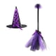 thumbnail image 2 of Sombrero de escoba para Halloween, sombrero puntiagudo, accesorios de decoración para niños, novedad, escoba para club, cosplay, actuaciones en escena Púrpura, 2 of 5