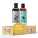 thumbnail image 1 of Set de shampoo y acondicionador para mascotas kin+kind Carbón y manteca de karité, 1 of 5